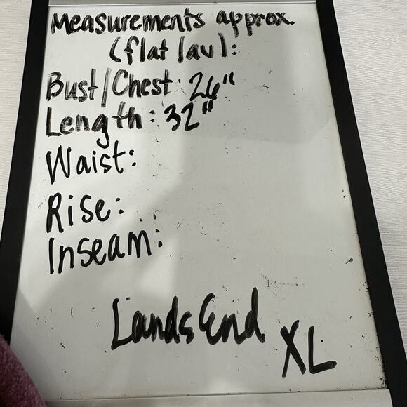 Lands End Flannel Shirt Mens XL Solid Burgundy Chamois Cloth Brushed Outdoor - Picture 11 of 11